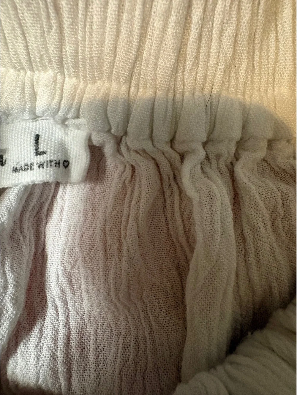 NWOT Wide Leg Flowy Wrap Pants - White Rayon - Medium